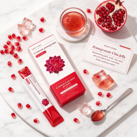 Natural Pomegranate Fruit Jelly, Single Stick Packaging, Daily Fruit-Based Nutritional Treat