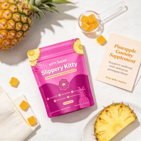 Pineapple Flavor Botanical Gummy Candy, Women's Daily Nutritional Supplement, Natural Plant Blend Soft Chews