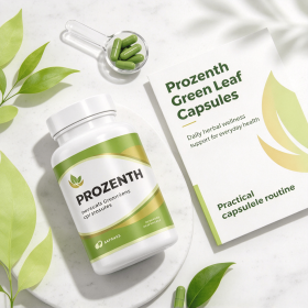 Natural Green Leaf Herbal Capsules, Plant Based Daily Nutritional Supplement for Wellness Support