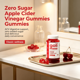 Zero Sugar Apple Cider Vinegar Chewable Gummies, Tasty ACV Nutritional Gummy Supplement, Adult Daily Wellness Gummies