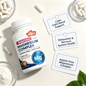 Multi Ingredient Magnesium Complex Capsules, Herbal Extract & Amino Acid Blend Supplement, Adult Daily Wellness Mineral Capsules