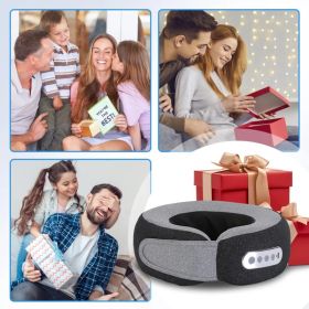 Shiatsu Neck Massage Pillow for Pain Relief - 2-in-1 Use (Neck/Arms/Legs), 3 Massaging Speeds, 2 Heating Modes, 2200mAh Long-Life Battery, Memory (Option: AS PIC)