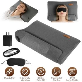 USB Corded Neck Massager with Dual-Mode (Vibration + Heat), 30-Min Auto Shut-Off, 55D Memory Foam for Neck & Shoulder Tension Relief (Option: AS PIC)