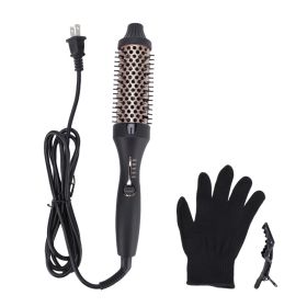 3-in-1 Hot Air Comb, Thermal Brush, Curling Iron And Straightening Brush, 38mm Barrel, Dual PTC Fast Heating, 5 Temp Settings  120 C 200 C , Cera (Option: Default)