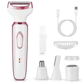 4 In 1 Electric Razor For Women Painless Grooming Kit Rechargeable Eyebrow Nose Hair Pubic Hair Bikini Trimmer Face Shaver (Option: RazorforWomen)