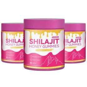 Strawberry Honey Sticks 20ct Shilajit, Shatavari  Saffron  Female Hormone  Energy Support (Option: Bottle-3PCS)