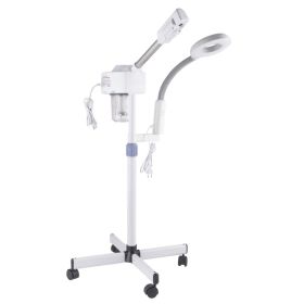 2 in 1 Facial Steamer with 3X Magnifying Lamp, Esthetician Steamer Professional Aromatherapy Humidifier Face Spa Mist Steam for Home Beauty Salon (Option: default title)